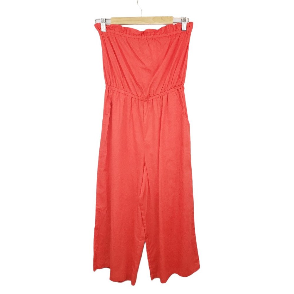 ♦️5/$20 Eyeshadow Red Strapless Jumpsuit Small